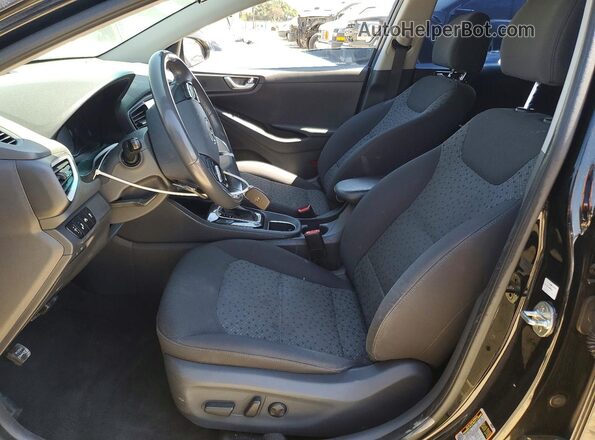 KMHC75LC8KU132166 2019 HYUNDAI IONIQ Black Widok wnętrza z przodu