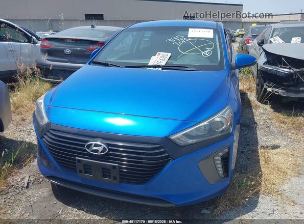KMHC75LC9JU100034 2018 HYUNDAI IONIQ HYBRID Blue Widok zestawu wskaźników