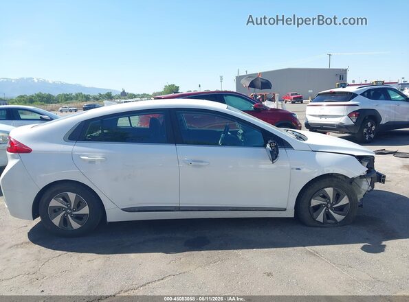 KMHC75LCXJU071711 2018 HYUNDAI IONIQ HYBRID White Սալոնի 360 աստիճան տեսք