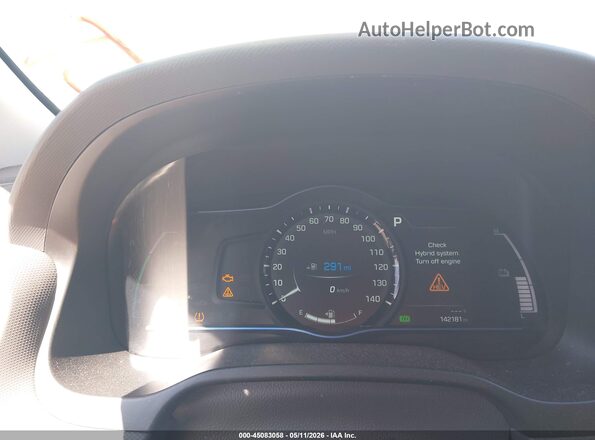 KMHC75LCXJU071711 2018 HYUNDAI IONIQ HYBRID White Հետևի նստատեղերի տեսք