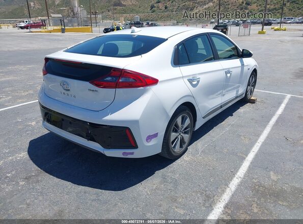KMHC75LD1KU159265 2019 HYUNDAI IONIQ PLUG-IN HYBRID White უკანა მარჯვენა
