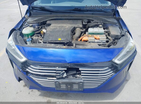 KMHC85LC2KU110466 2019 HYUNDAI IONIQ HYBRID Blue უკანა ხედი