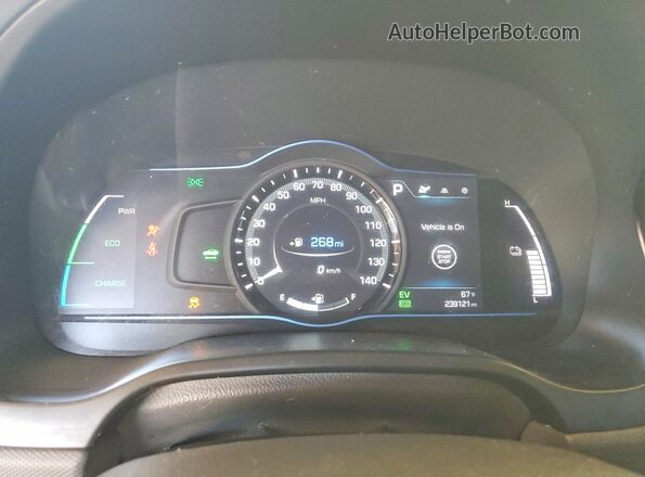 KMHC85LCXHU020958 2017 HYUNDAI IONIQ White Вид щитка приладів