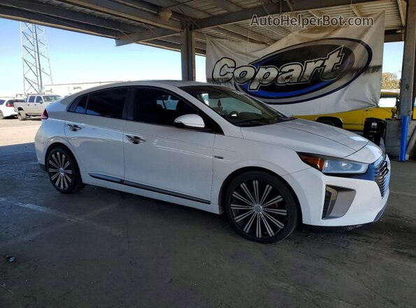 KMHC85LCXHU020958 2017 HYUNDAI IONIQ White Передня права чверть