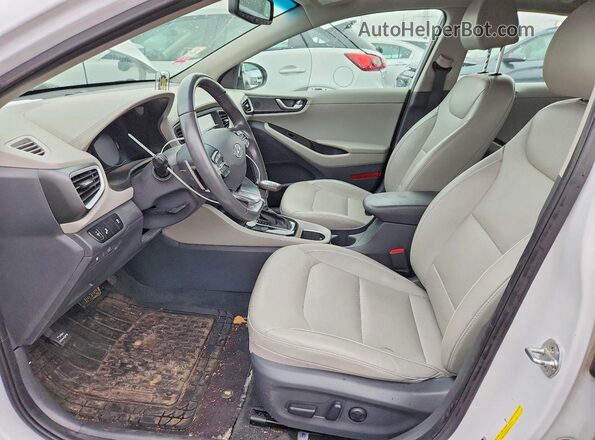 KMHC85LCXJU071687 2018 HYUNDAI IONIQ White Widok wnętrza z przodu