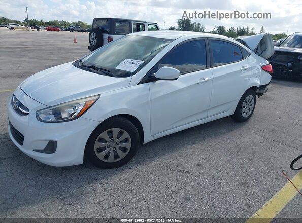 KMHCT4AE0GU044097 2016 HYUNDAI ACCENT White წინა მარცხენა ხედი სამი მეოთხედიდან