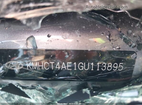KMHCT4AE1GU113895 2016 HYUNDAI ACCENT Silver Widok komory silnika