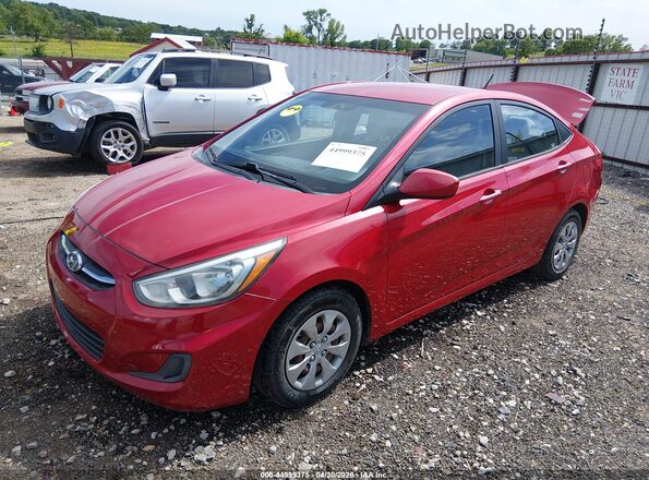 KMHCT4AE1GU986143 2016 HYUNDAI ACCENT Red Передня ліва чверть