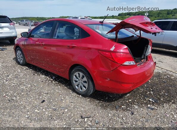 KMHCT4AE1GU986143 2016 HYUNDAI ACCENT Red Задня ліва чверть