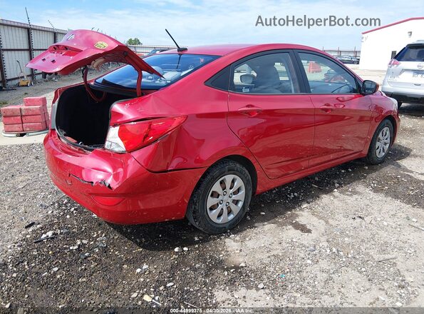 KMHCT4AE1GU986143 2016 HYUNDAI ACCENT Red Задня права чверть