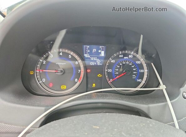 KMHCT4AE6HU283283 2017 HYUNDAI ACCENT Серый Вид щитка приборов