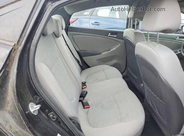 KMHCT4AE7GU969122 2016 HYUNDAI ACCENT Black უკანა სავარძლების ხედი