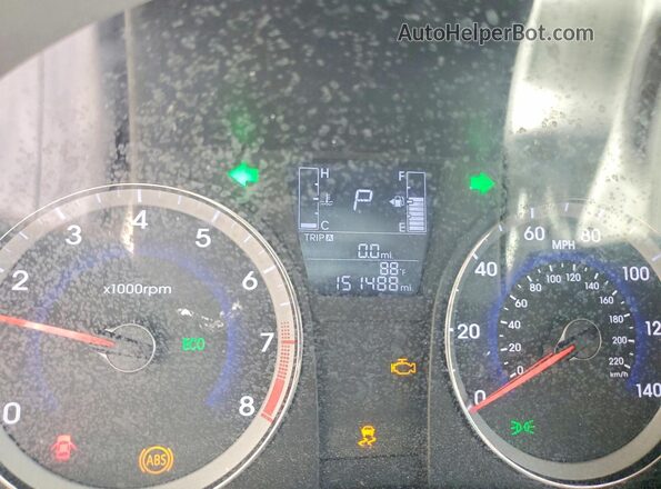 KMHCT4AE7GU990794 2016 HYUNDAI ACCENT Gray Instrument cluster view