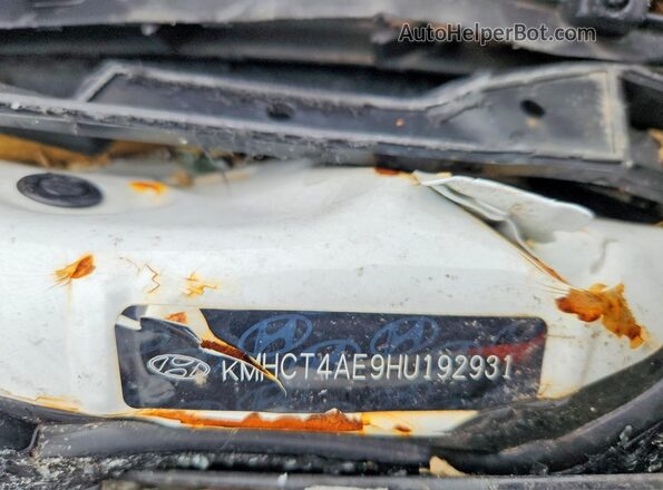 KMHCT4AE9HU192931 2017 HYUNDAI ACCENT White Engine compartment view