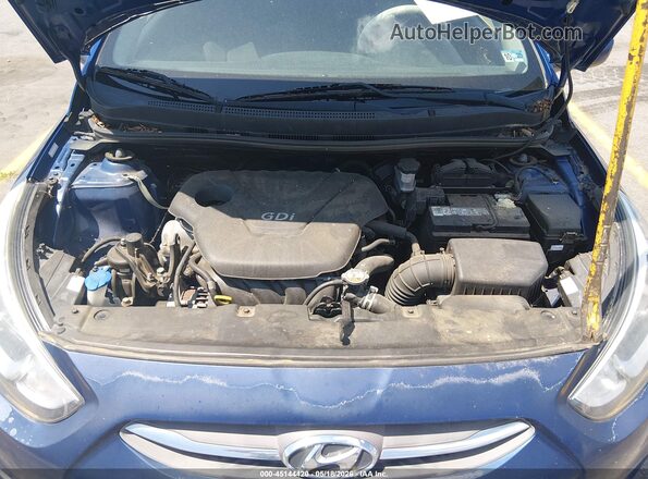 KMHCT5AE0HU318261 2017 HYUNDAI ACCENT Blue Вид ззаду