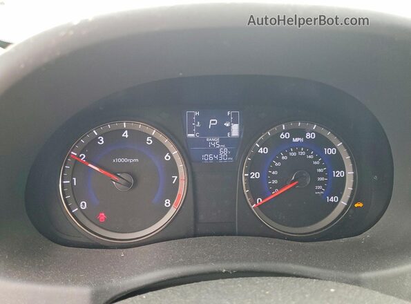 KMHCT5AE0HU351342 2017 HYUNDAI ACCENT White Вид щитка приладів