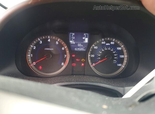 KMHCT5AE1GU243164 2016 HYUNDAI ACCENT Blue Vista del cuadro de instrumentos