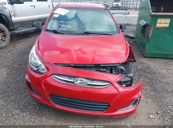 KMHCT5AE2GU267473 2016 HYUNDAI ACCENT Red Vista del cuadro de instrumentos