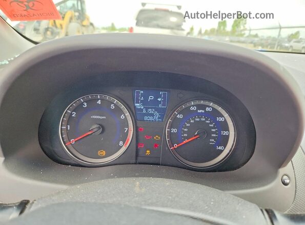 KMHCT5AE8GU238723 2016 HYUNDAI ACCENT Белый Вид щитка приборов