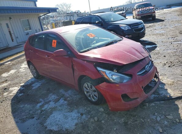 KMHCT5AE8GU266568 2016 HYUNDAI ACCENT Красный Передняя правая четверть
