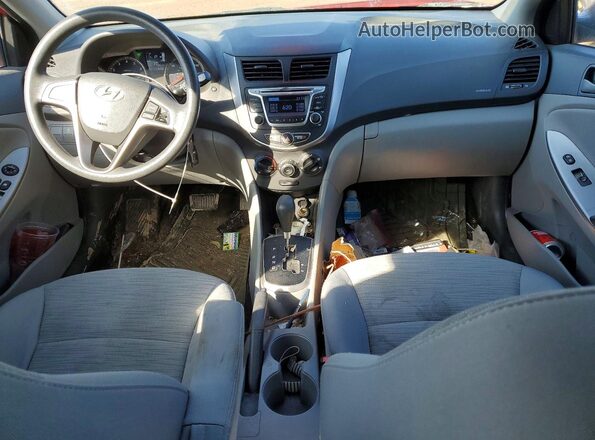 KMHCT5AE8GU266568 2016 HYUNDAI ACCENT Красный Вид панели приборов