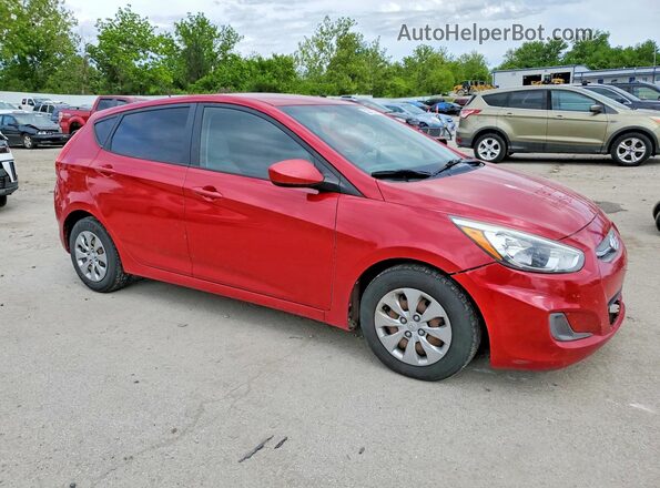 KMHCT5AE8HU307461 2017 HYUNDAI ACCENT Red Przód prawy
