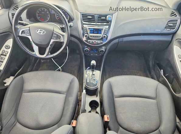 KMHCU5AE2GU249259 2016 HYUNDAI ACCENT Black Widok deski rozdzielczej