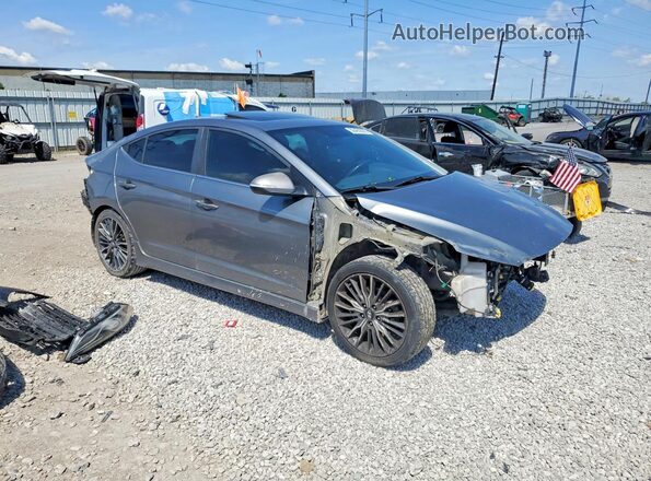 KMHD04LB0JU680526 2018 HYUNDAI ELANTRA Зеленый Передняя правая четверть