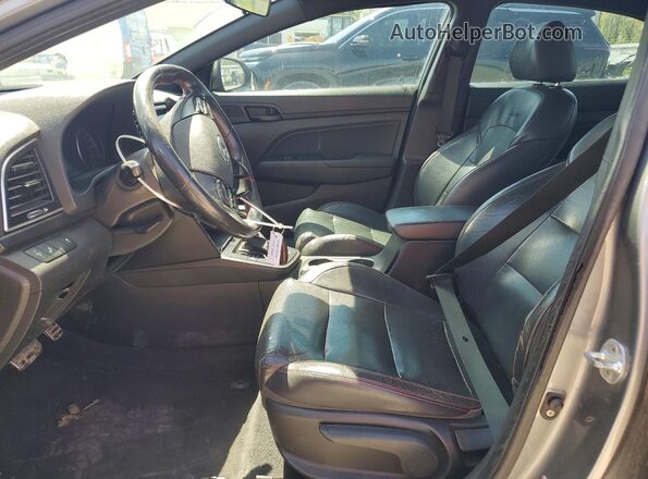 KMHD04LB0JU680526 2018 HYUNDAI ELANTRA Зеленый Вид салона спереди