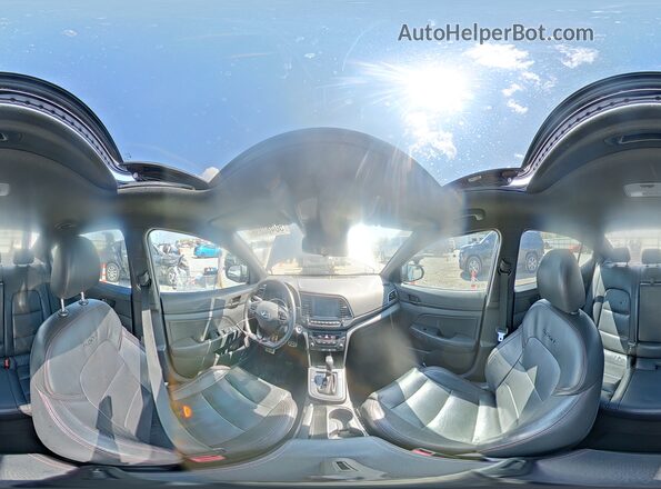 KMHD04LB0JU680526 2018 HYUNDAI ELANTRA Зеленый Панорамный вид салона 360°