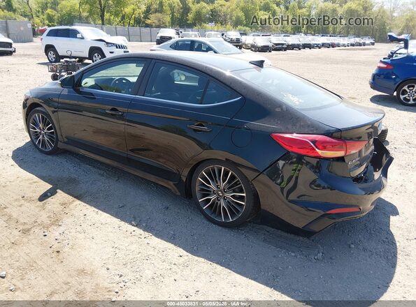 KMHD04LB0JU724279 2018 HYUNDAI ELANTRA Black უკანა მარცხენა