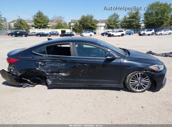KMHD04LB0JU724279 2018 HYUNDAI ELANTRA Black სალონის 360-გრადუსიანი ხედი