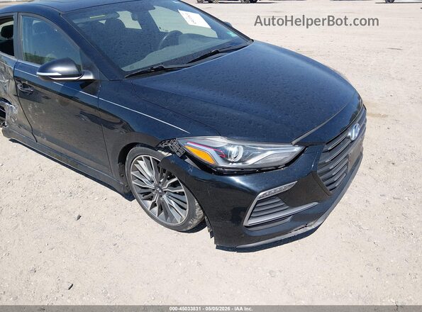 KMHD04LB0JU724279 2018 HYUNDAI ELANTRA Black წინა ხედი