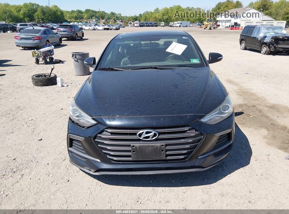 KMHD04LB0JU724279 2018 HYUNDAI ELANTRA Black უკანა სალონის ხედი