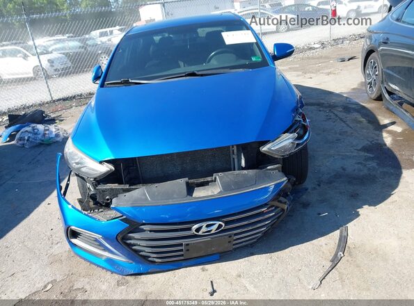 KMHD04LB2HU332446 2017 HYUNDAI ELANTRA Blue Instrument cluster view