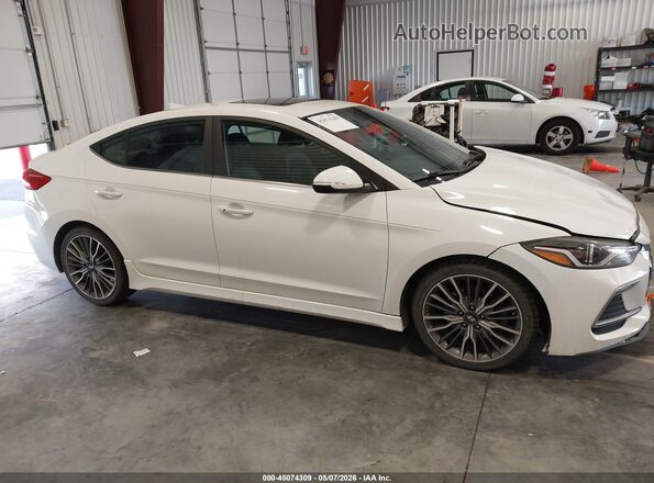 KMHD04LB3JU450706 2018 HYUNDAI ELANTRA White უკანა სალონის ხედი