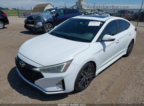 KMHD04LB4KU811197 2019 HYUNDAI ELANTRA White Передня ліва чверть