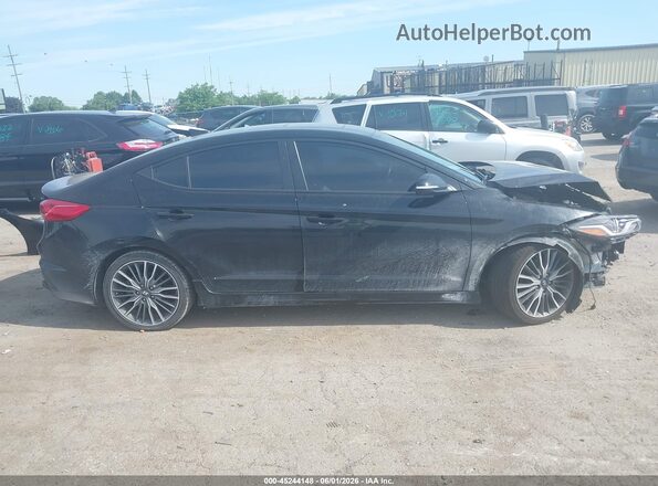 KMHD04LB5JU519038 2018 HYUNDAI ELANTRA Black Vista interior de 360 grados
