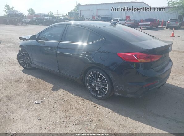 KMHD04LB5JU519038 2018 HYUNDAI ELANTRA Black Trasero izquierdo