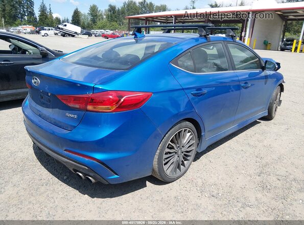 KMHD04LB7JU451826 2018 HYUNDAI ELANTRA Синий Задняя правая четверть