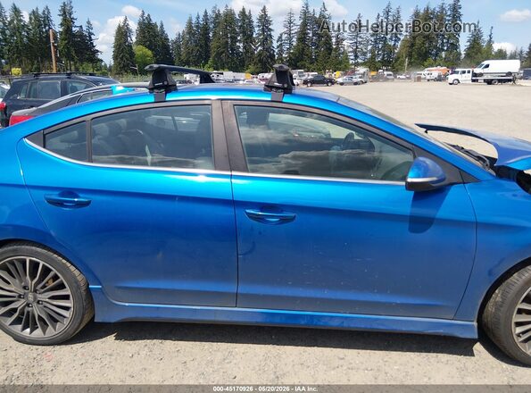 KMHD04LB7JU451826 2018 HYUNDAI ELANTRA Синий Панорамный вид салона 360°