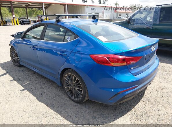 KMHD04LB7JU451826 2018 HYUNDAI ELANTRA Синий Задняя левая четверть