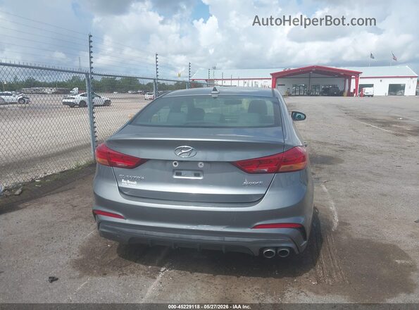 KMHD04LB7JU563400 2018 HYUNDAI ELANTRA Gray 