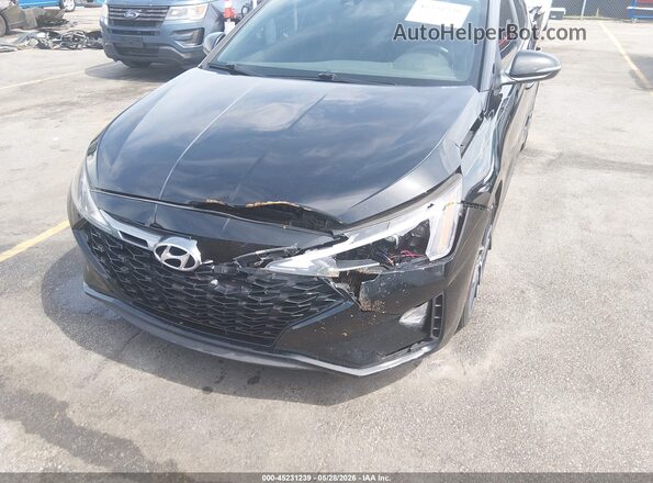 KMHD04LB7LU020678 2020 HYUNDAI ELANTRA Black Դիմացի տեսք