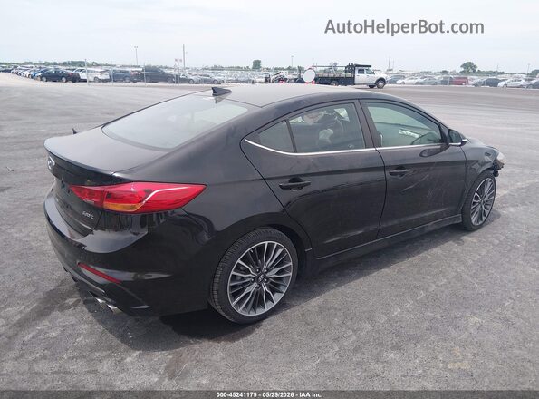 KMHD04LB8JU724403 2018 HYUNDAI ELANTRA Black Задня права чверть