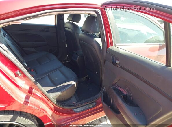 KMHD04LBXJU477160 2018 HYUNDAI ELANTRA Red Вид наклейки з VIN-кодом