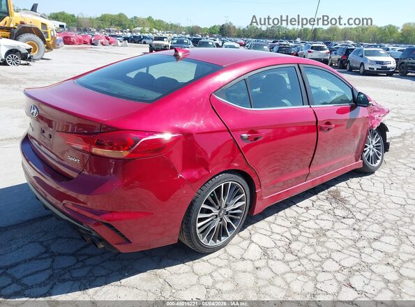 KMHD04LBXJU477160 2018 HYUNDAI ELANTRA Red Задня права чверть