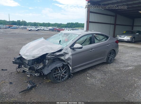 KMHD04LBXLU084441 2020 HYUNDAI ELANTRA Gray Առջևի ձախ երեք քառորդ տեսարան