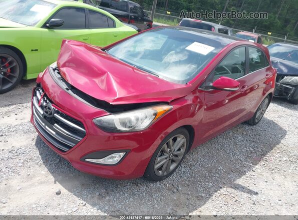 KMHD35LH4GU310190 2016 HYUNDAI ELANTRA GT Red Առջևի ձախ երեք քառորդ տեսարան