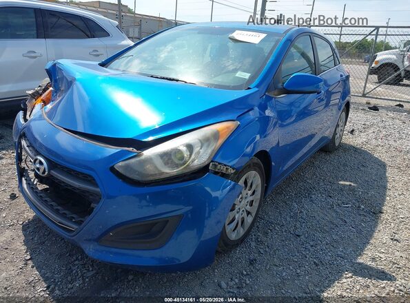 KMHD35LH5HU375504 2017 HYUNDAI ELANTRA GT Blue Առջևի ձախ երեք քառորդ տեսարան